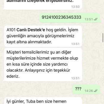 A101 Kapıda İade Talebi İptali Ve İletişim Sorunu