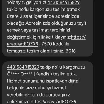 Yanlış Teslimat: Aras Kargo'nun Kargomu Tanımadığım Birine Vermesi
