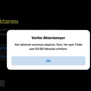 Veri Aktarım Sorunu Ve Hesap Erişimi