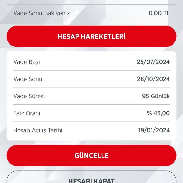 Vadeli Hesapta Faiz Ve Bakiye Sorunu