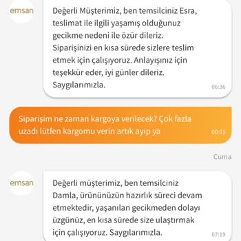 Emsan'dan Cezve Seti Teslimat Sorunu