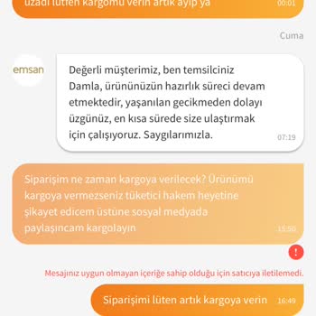 Emsan'dan Cezve Seti Teslimat Sorunu