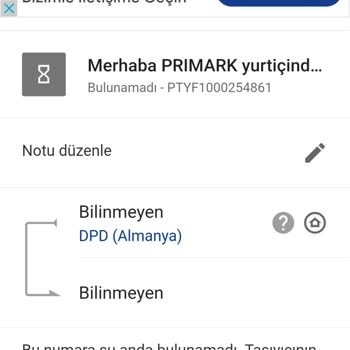 Primark Türkiye'den Siparişim Gönderilmedi Ve İade Bekliyorum!