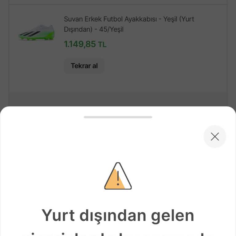 Yurt Dışından Gelen Ürün İadesi Ve Listeleme Sorunu