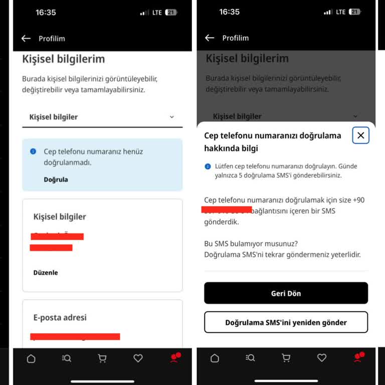 Fatura E-postaları Ve SMS Doğrulama Sorunu