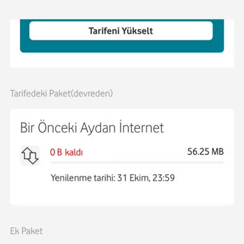 Vodafone 3 GB Paketi Eksik Yükleme Sorunu