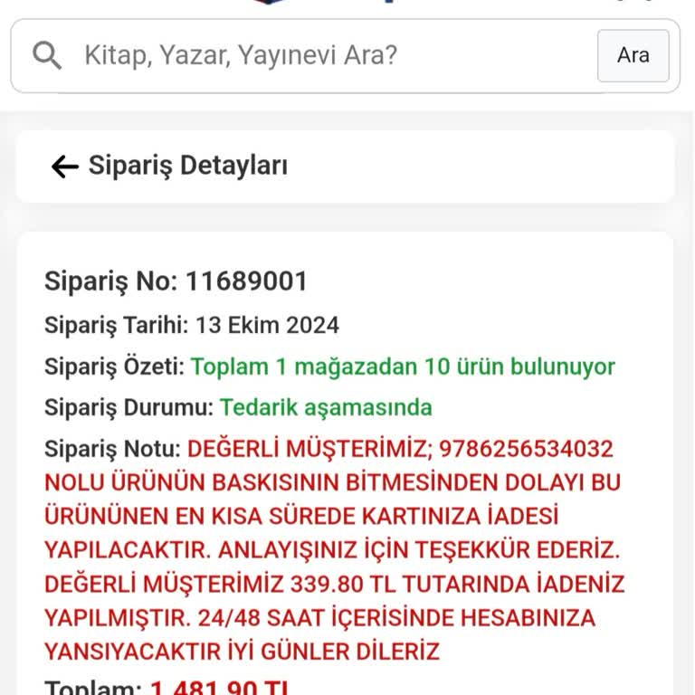 Kitapsec'ten Sipariş Edilen Kitaplar Teslim Edilmiyor Ve İptal Seçeneği Yok