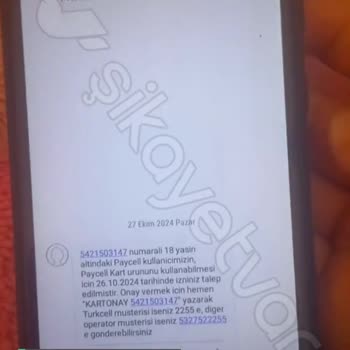 Paycell Veli Onayı İçin Attığım SMS Gitmiyor!