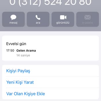 Sürekli Arayan Tanımsız Numara Ve Tedirginlik