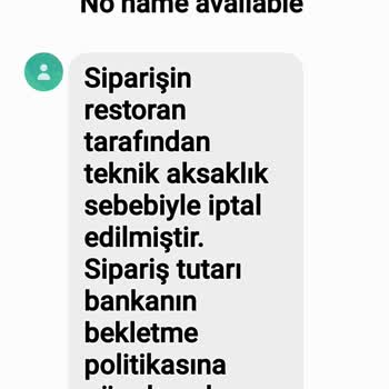 İade Edilmeyen Çiğ Köfte Siparişi Ücreti