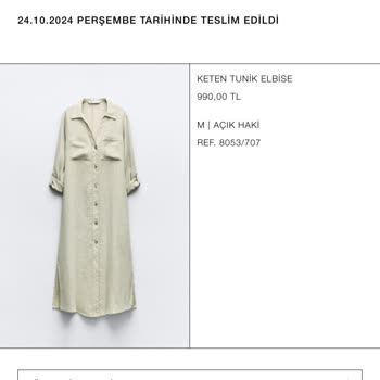 Zara'dan Alınan Keten Tunik Elbisenin Kalite Sorunu
