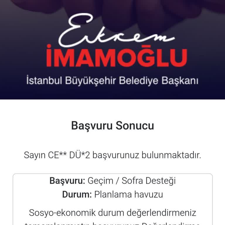 İBB Yardım Başvurusu Sonuçsuz Kaldı