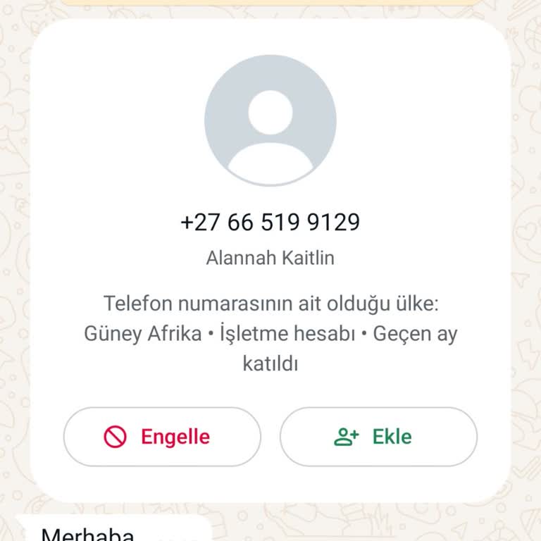 Güney Afrika'dan Gelen İstenmeyen Mesaj