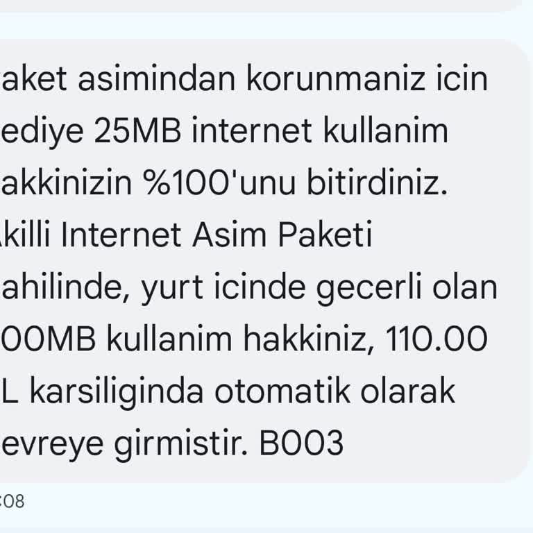 Fahiş Fiyatlı İnternet Paketi Ve Yetersiz Müşteri Hizmetleri