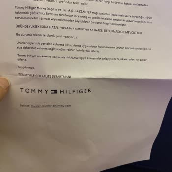 Garanti Sürecinde Hayal Kırıklığı: Tommy Hilfiger Tişört Sorunu