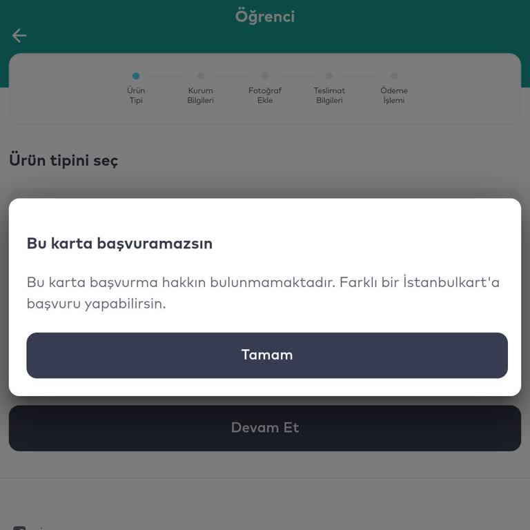 İstanbulkart Başvuru Sorunu
