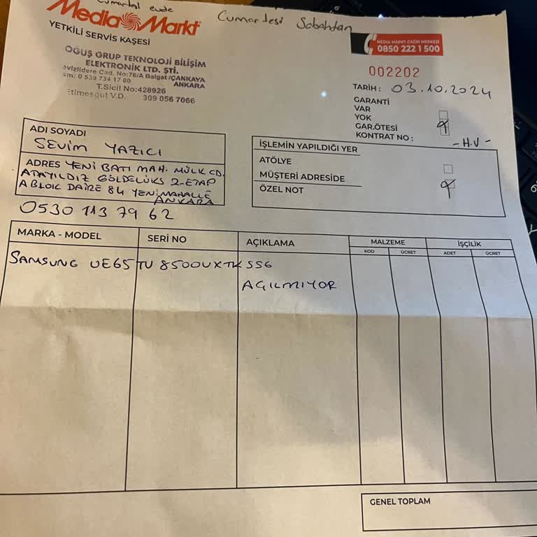 Media Markt Ve Yetkili Servis Mağduriyeti: Televizyonum 20 Gündür Onarılmadı!