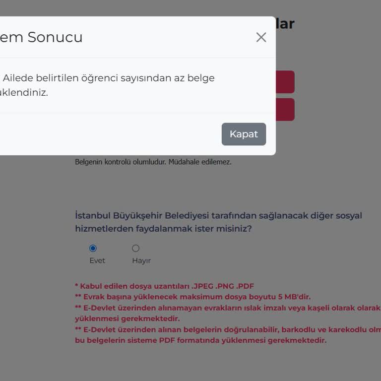 İBB Burs Başvurusunda Belgelerle İlgili Sorun