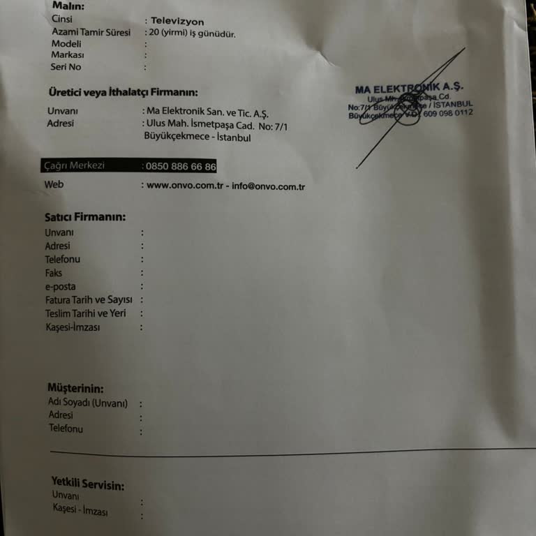 Onvo Televizyonda Yön Tuşları Sorunu