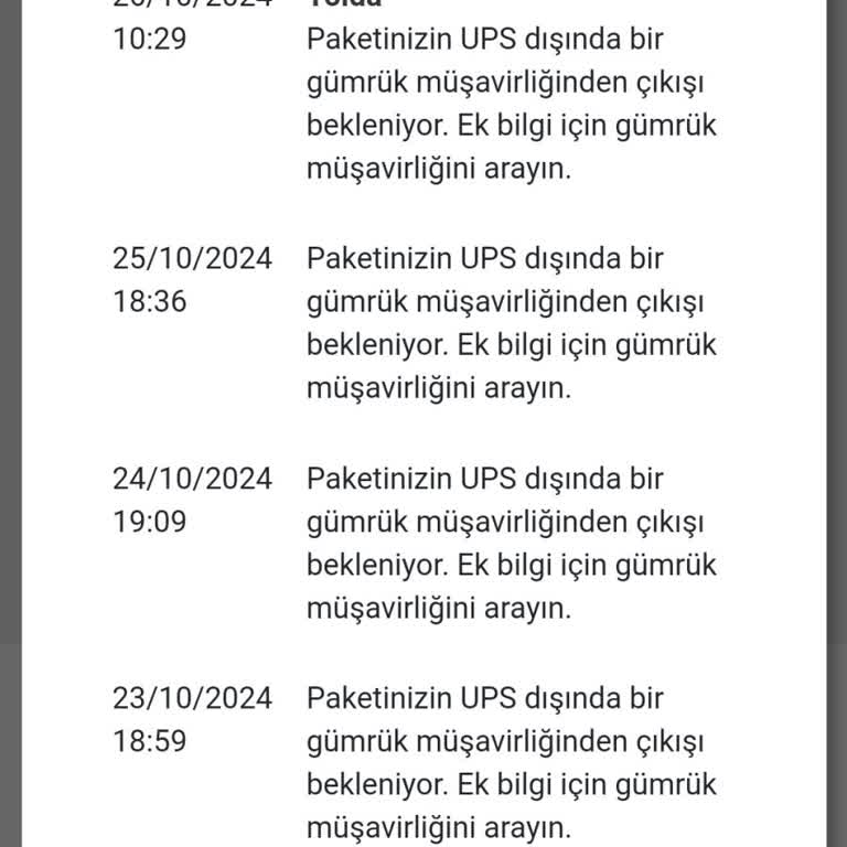 UPS Türkiye'nin Geciken Kargo Teslimatı