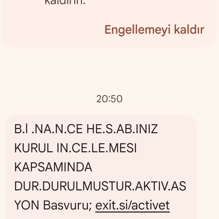 Bilinmeyen Hesap Ve Yanıltıcı Mesajlar