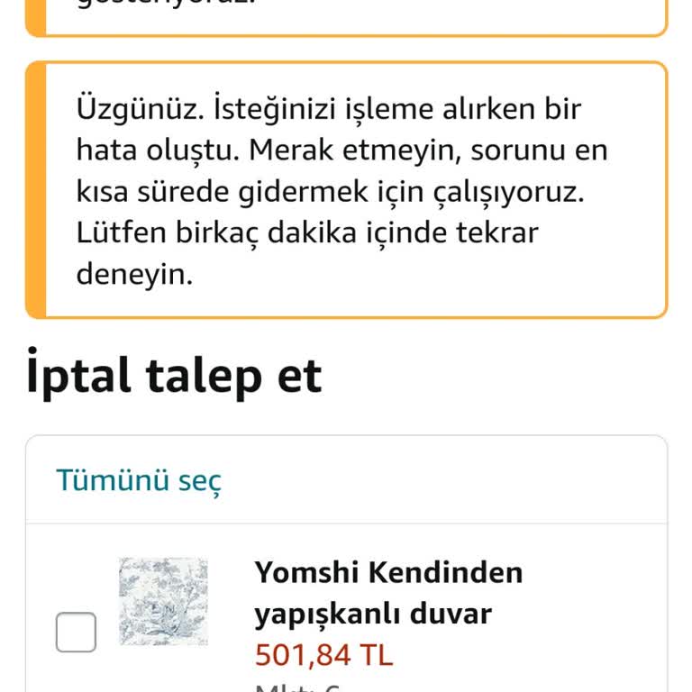 Amazon Türkiye'de Sipariş İptal Krizi