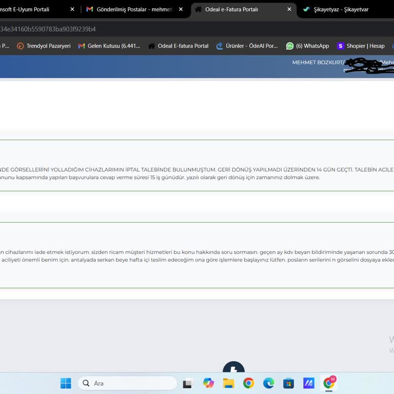 Ödeal Pos Cihazları Ve E-Fatura Sorunlarıyla Mağduriyet