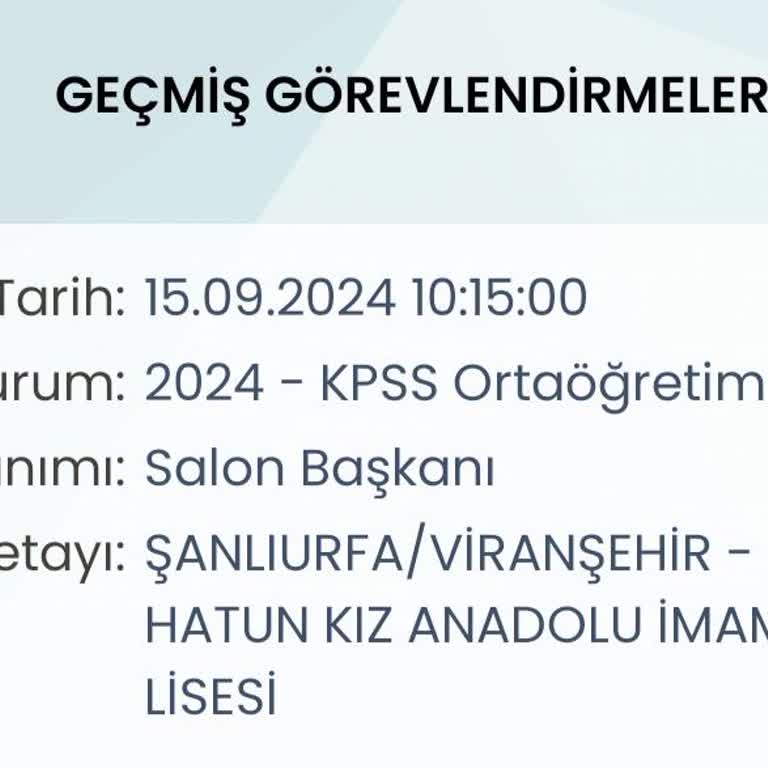 KPSS Görevlendirme Ücreti Sorunu