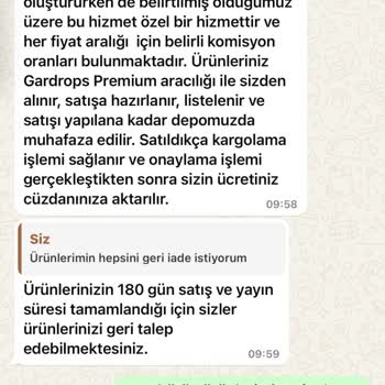 Gardrops Üzerinde İade Edilmeyen Ürünlerim