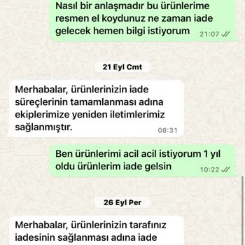 Gardrops Üzerinde İade Edilmeyen Ürünlerim