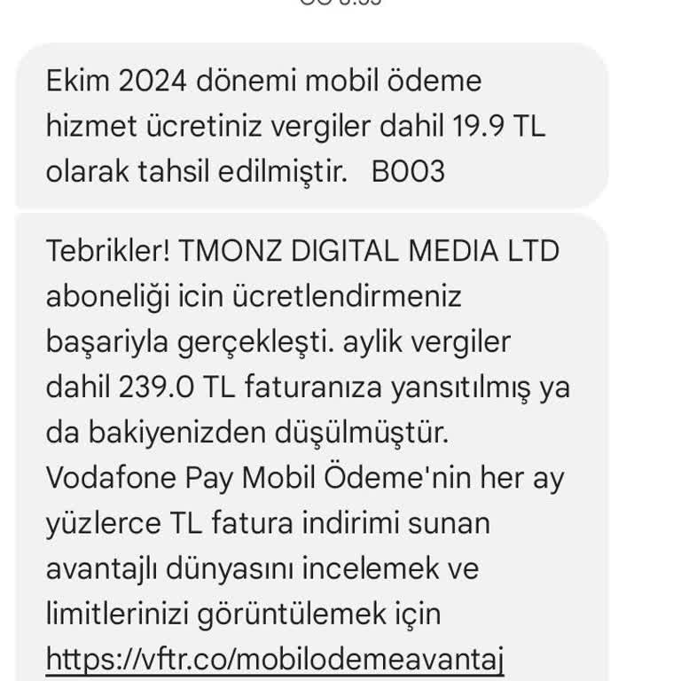 Beklenmedik Abonelik Ücreti Ve Yetkisiz İşlem