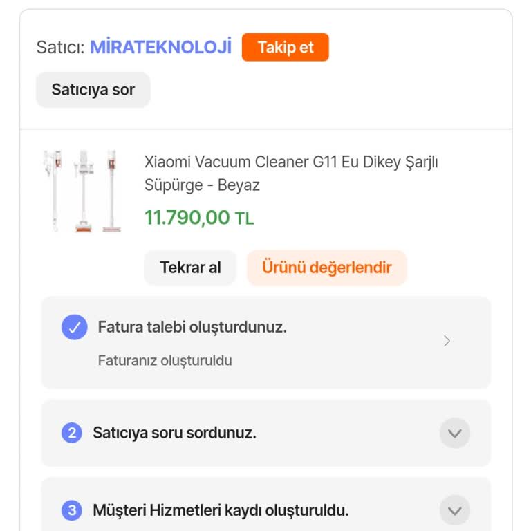 Xiaomi Süpürge Garanti Sorunu Ve Fatura Bekleyişi