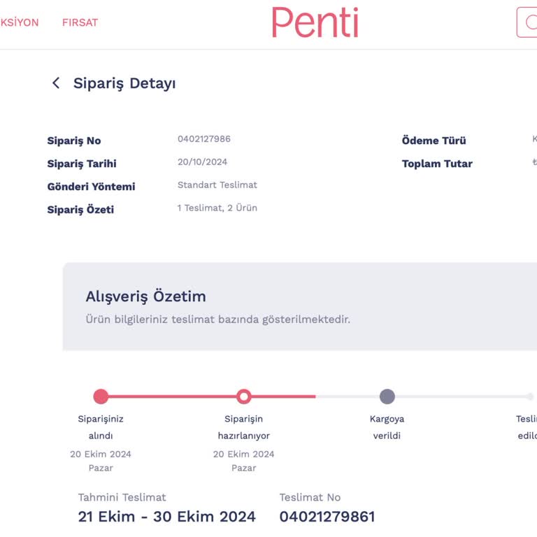 Penti'nin Geciken Pijama Teslimatı Ve Müşteri Memnuniyetsizliği