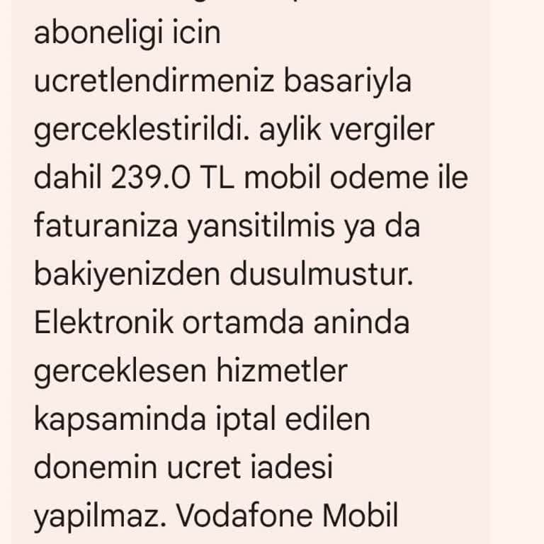 İzinsiz Vodafone Pay Ücreti Ve Fatura Yanıltması