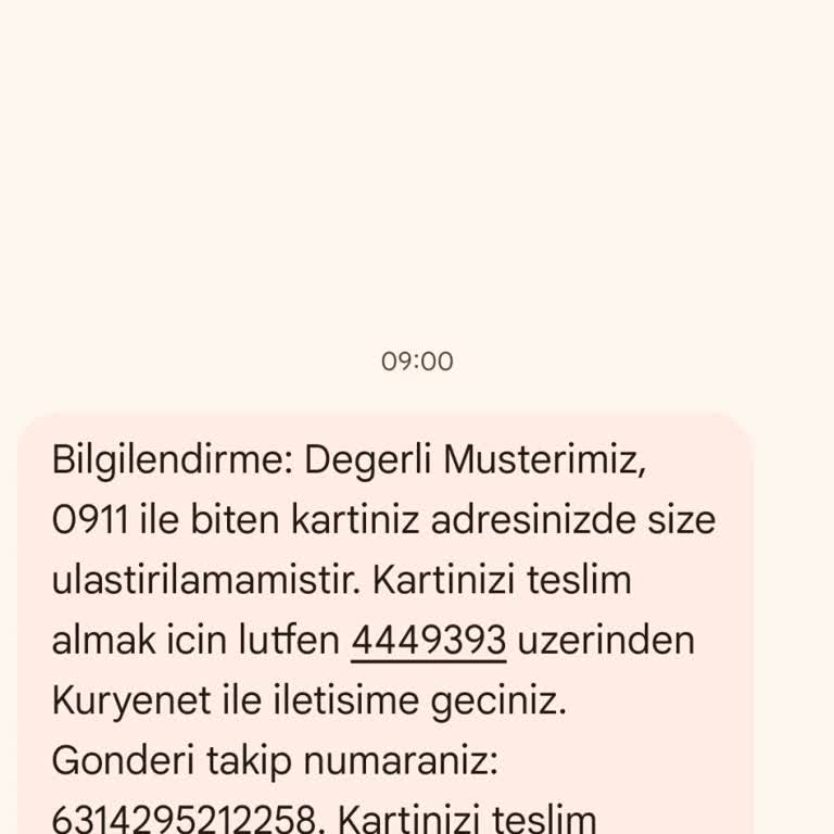 Kuryenet Kart Teslimatında Sorun Yaşıyorum