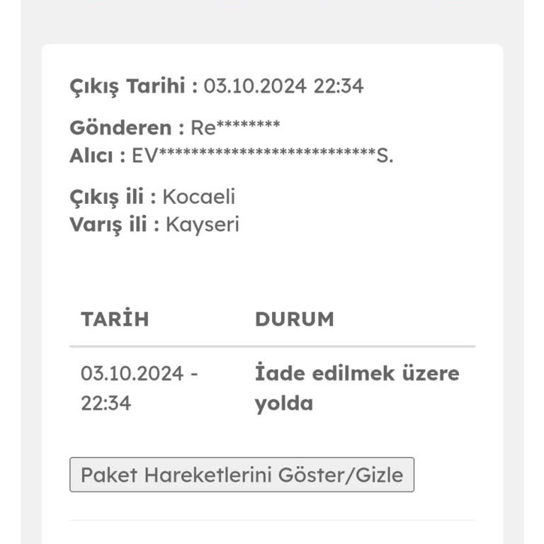 Evdemo Lojistik İle İade Sürecinde Yaşanan Gecikmeler Ve İletişim Sorunları