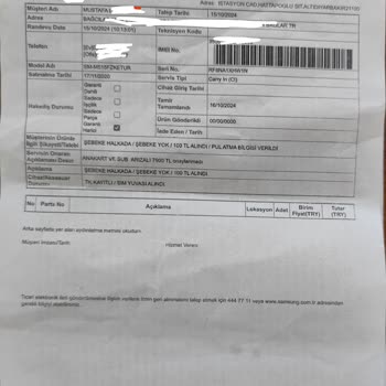 Samsung Servisinde Şebeke Sorunu Ve Yüksek Tamir Ücreti Şikayeti