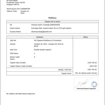 Fatura Sorunu: Rezervasyon Sonrası Belirsizlik