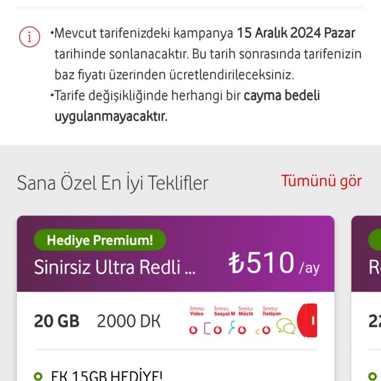 Vodafone'un Avantajlı(!) Yenileme Teklifleri