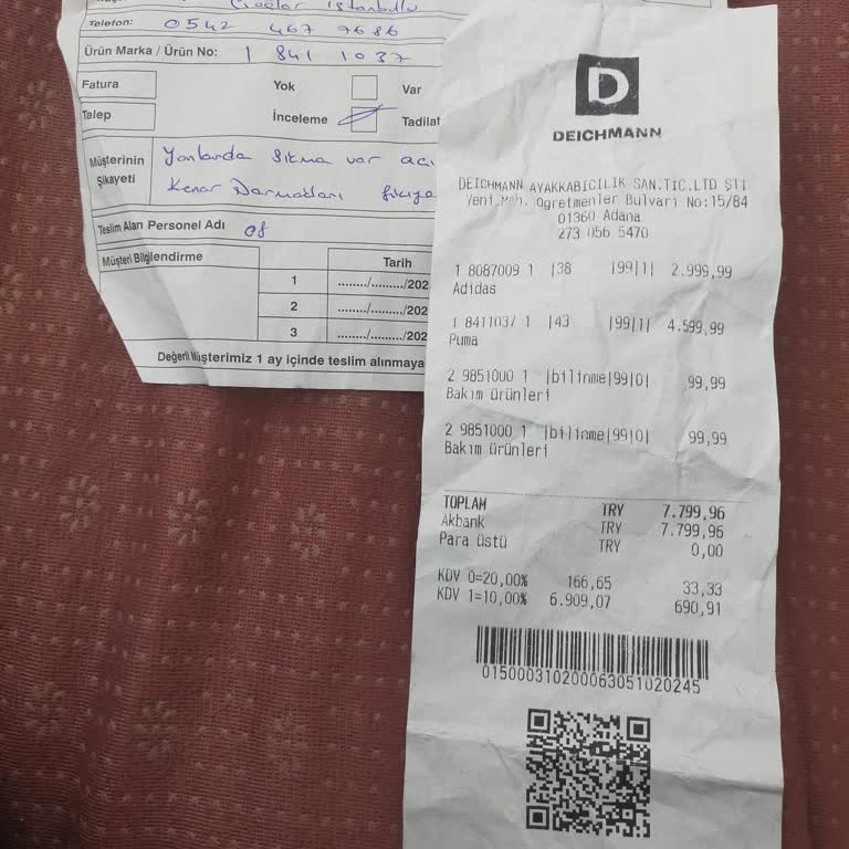 Puma Ayakkabı Değişim Sorunu