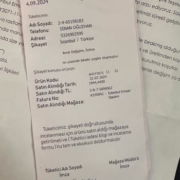 Avva Pantolon Renk Solması Ve Tüketici Hatası İddiası