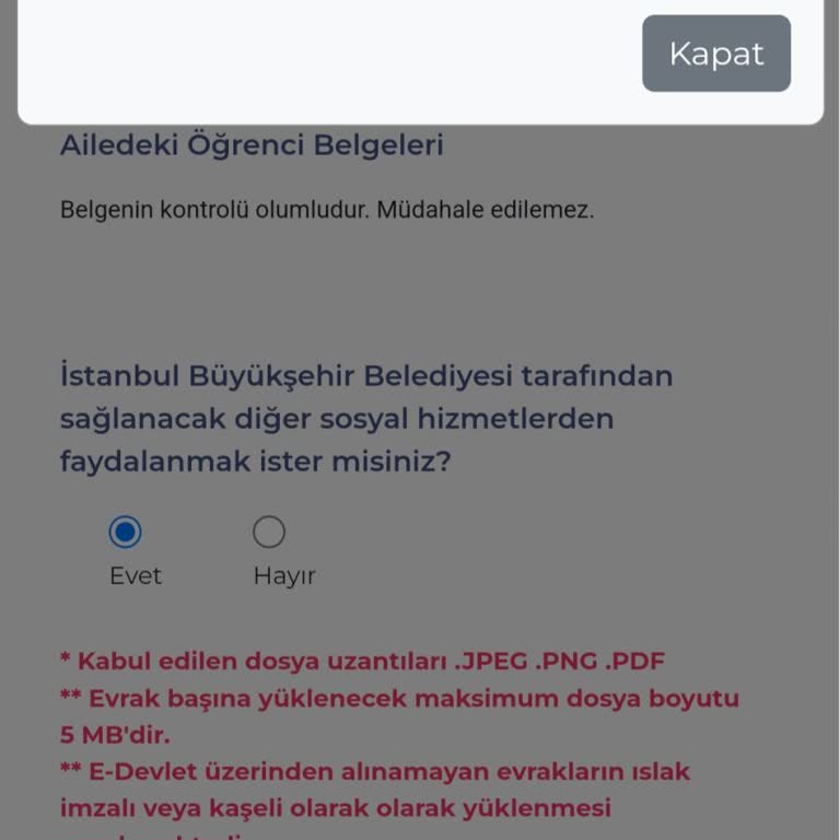 İBB Genç Üniversiteli Bursunda Belgelerle İlgili Sorun