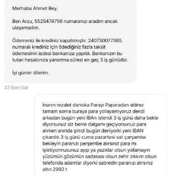 Yanlış Gönderilen Kredi Ödemesi Mağduriyeti