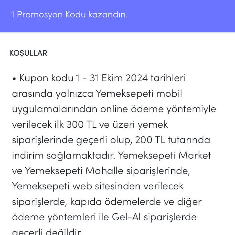 Kupon İadesi İçin Yardım Bekliyorum