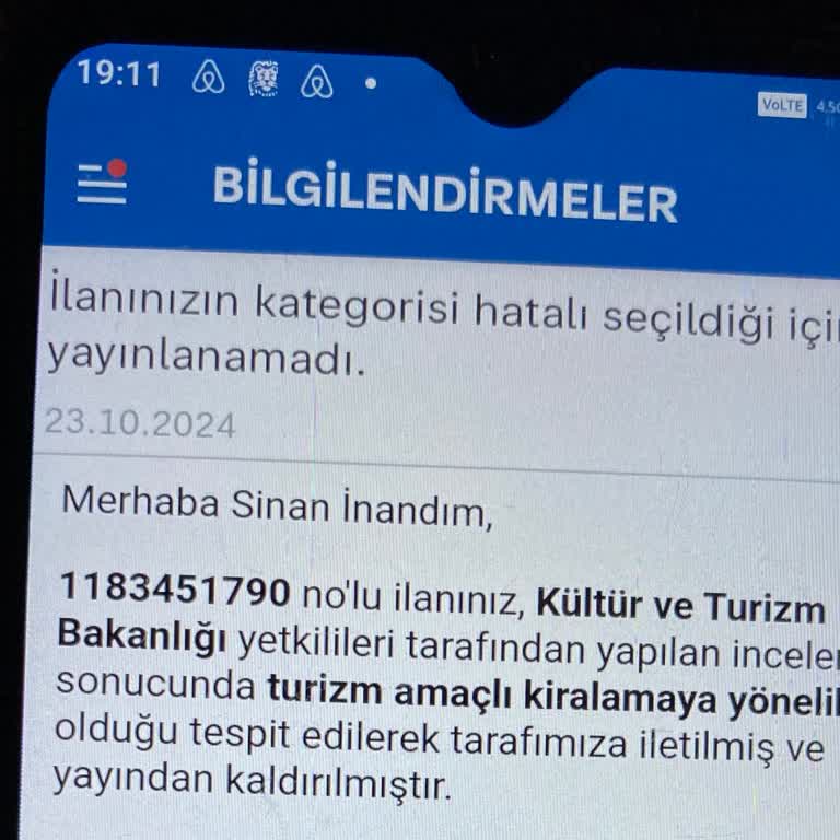 Eksik Belge Nedeniyle İlan Yayından Kaldırıldı