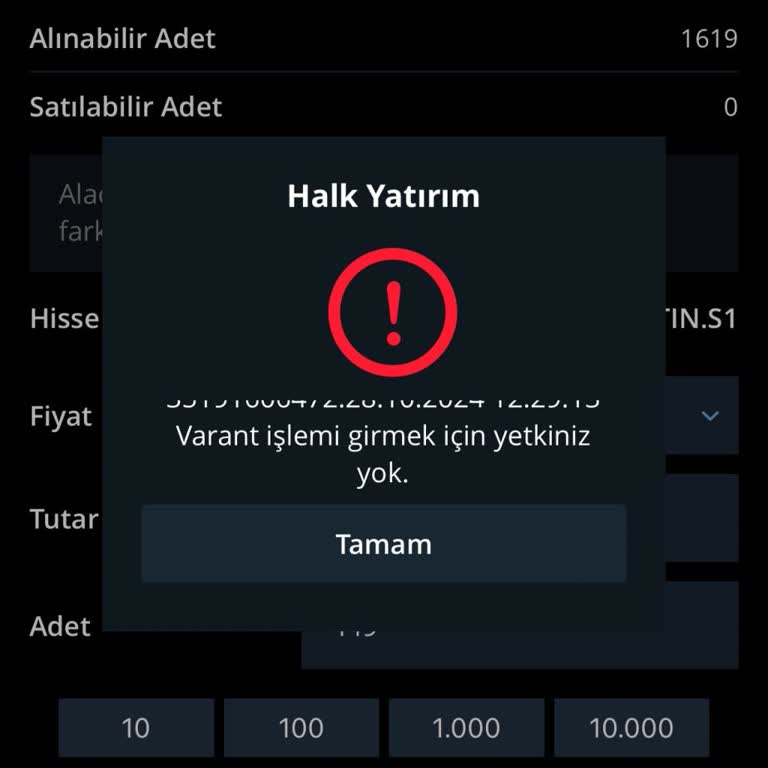 Halkbank Yatırım Uygulamasında Yetki Sorunu