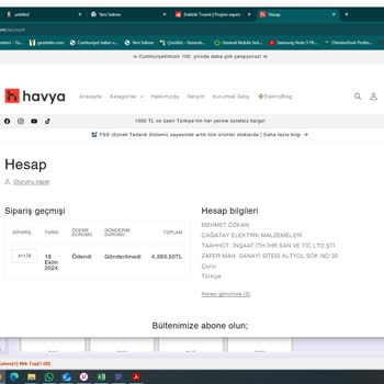 Sipariş Verip Ürün Alamamak