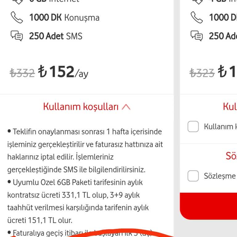 Tarife İçeriği Eksik Tanımlandı