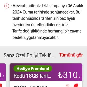 Vodafone Tarife Fiyatlarında Beklenmedik Artış