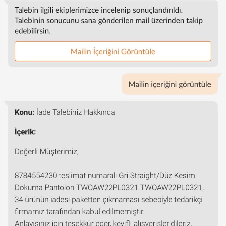 İade Sürecinde Kaybolan Ürün Sorunu